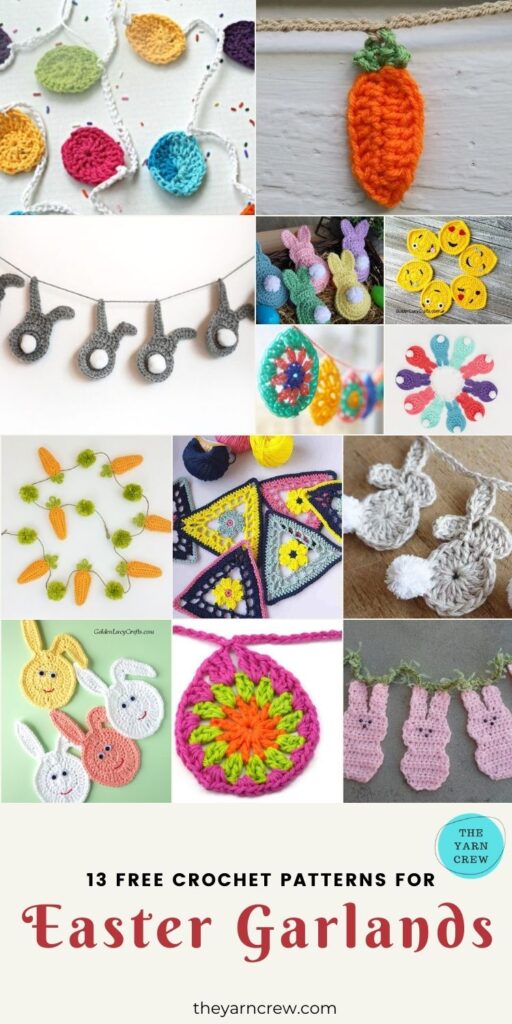 13 Free Crochet Patterns For Easter Garlands - PIN3