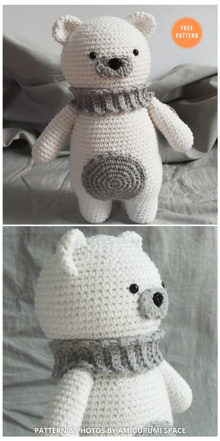 Amigurumi Polar Bear Free Crochet Pattern - 11 Free Polar Bear Amigurumi Toy Patterns