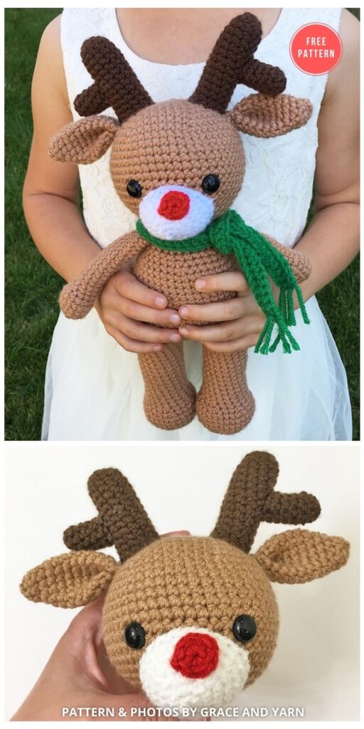 Amigurumi Reindeer - A Free Crochet Pattern - 11 Free Amigurumi Reindeer Toy Patterns