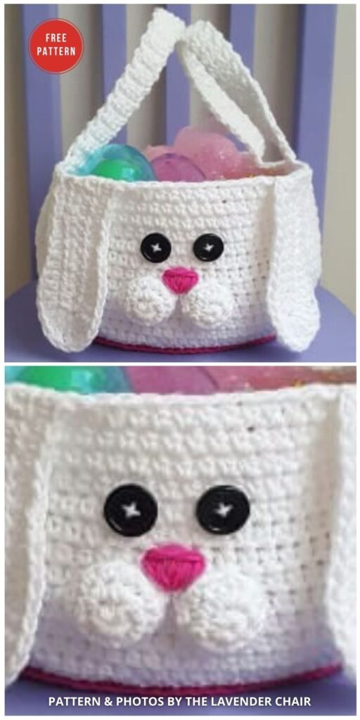 Chubby Bunny Easter Basket Crochet Pattern - 10 Free Patterns For Cute Easter Baskets