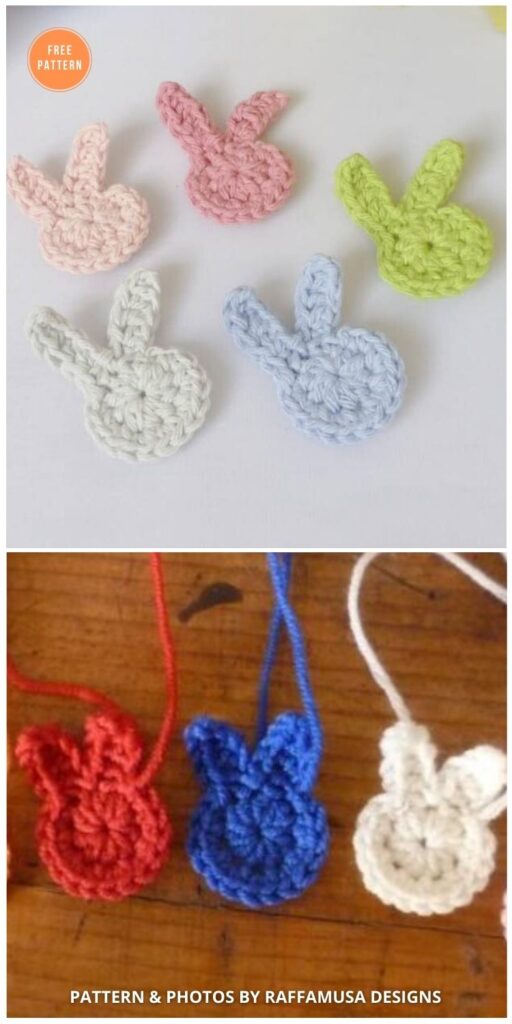 Crochet Easter Bunny Applique - 11 Free Easter Bunny Appliques Crochet Patterns