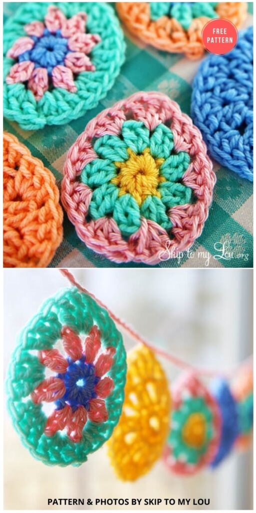 Crochet Easter Egg Garland - 13 Free Easter Garland Crochet Patterns (1)