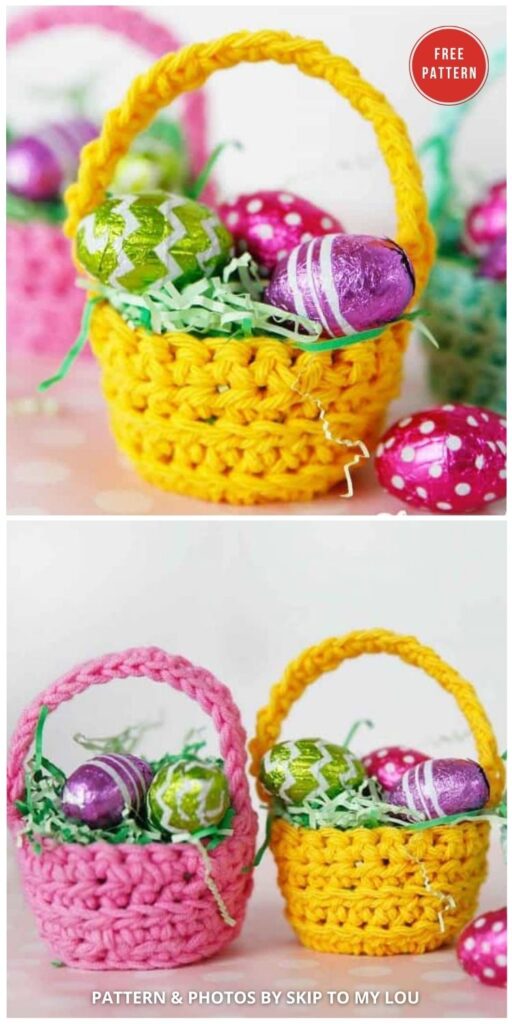 Cutest Mini Crochet Basket Pattern - 10 Free Patterns For Cute Easter Baskets