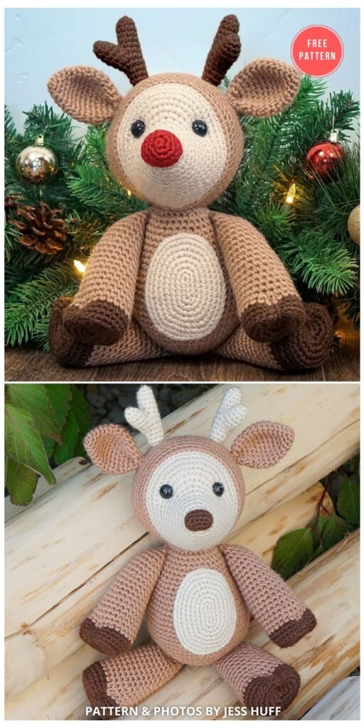 Dash The Deer Free Amigurumi Pattern - 11 Free Amigurumi Reindeer Toy Patterns