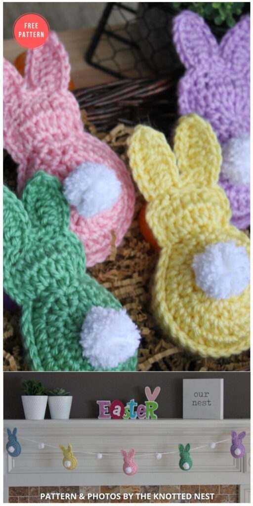 Easter Bunny Garland - 13 Free Easter Garland Crochet Patterns