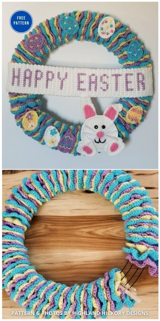 Easter Wreath - 11 Free Spring Easter Wreaths Crochet Patterns