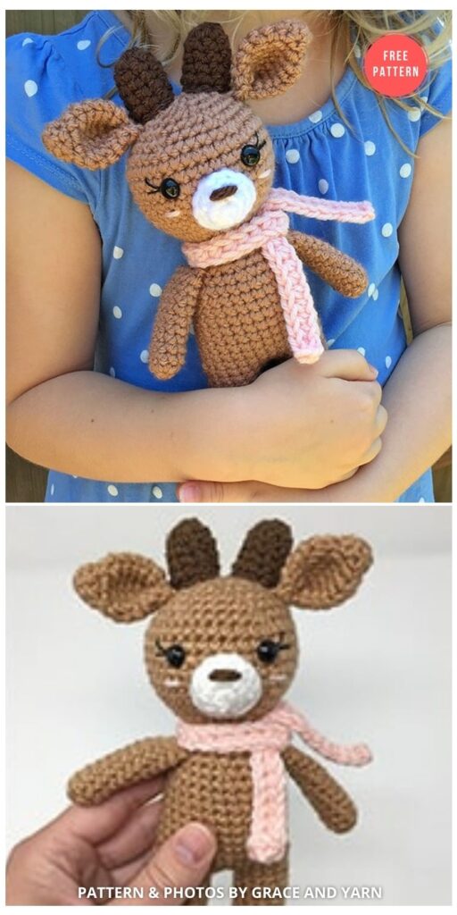 Free Crochet Mini Reindeer Pattern - 11 Free Amigurumi Reindeer Toy Patterns