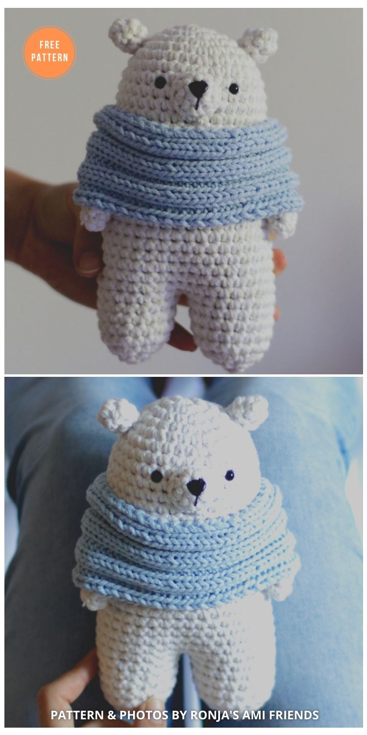 Polar Bear Free Crochet Pattern - 11 Free Polar Bear Amigurumi Toy Patterns