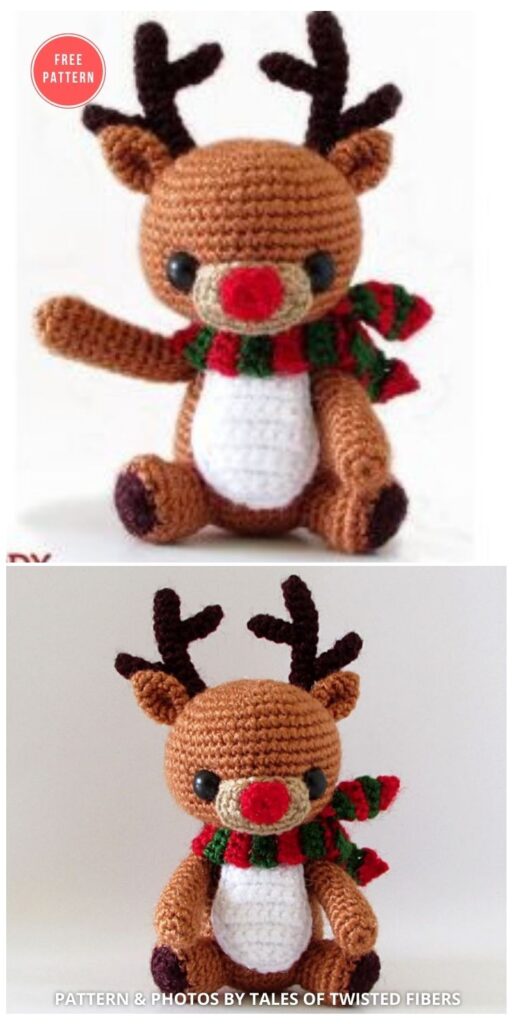Rudy The Reindeer - 11 Free Amigurumi Reindeer Toy Patterns - INDIVIDUAL