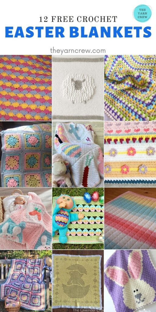 12 Free Crochet Easter Blankets - PIN2
