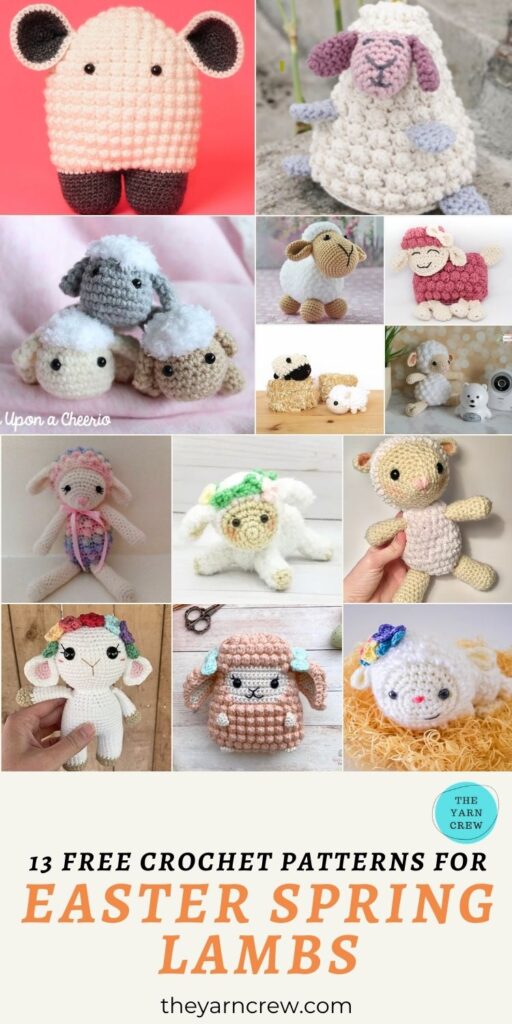 13 Free Crochet Patterns For Easter Spring Lambs - PIN3