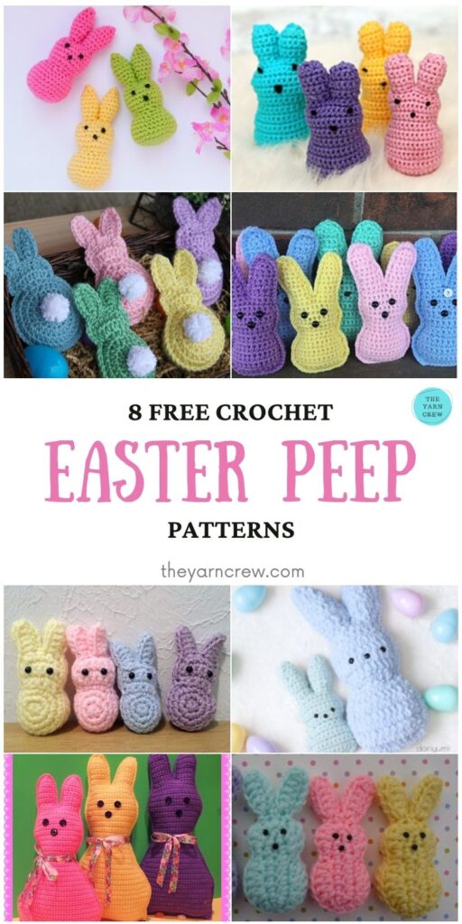 8 Free Crochet Easter Peep Patterns - PIN1