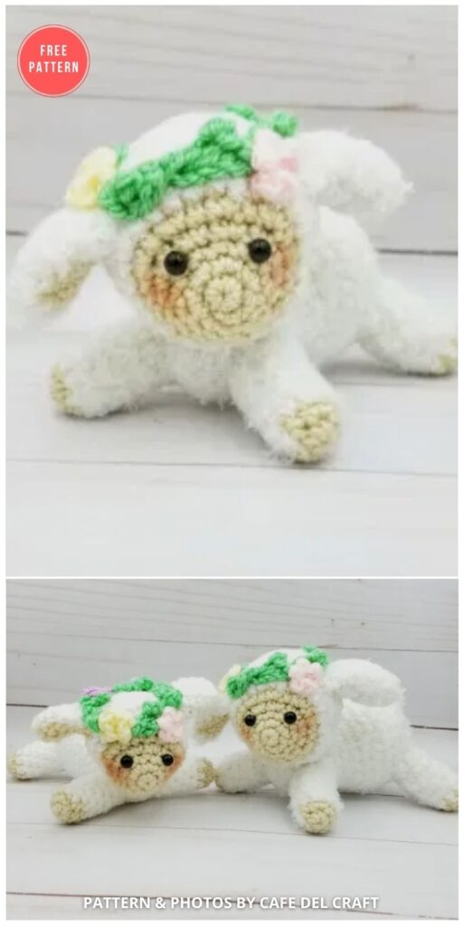 Althaea - The Littlest Lamb - 13 Free Easter Spring Lamb Crochet Patterns