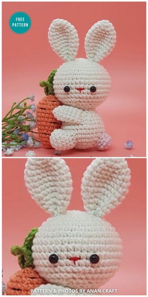 Amigurumi Keychain Rabbit - 16 Free Amigurumi Bunny Toy Crochet Patterns