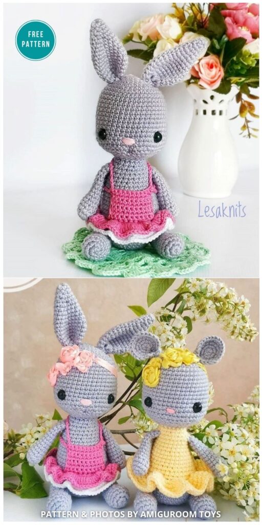 Crochet Bunny And Mouse Pattern - 16 Free Amigurumi Bunny Toy Crochet Patterns