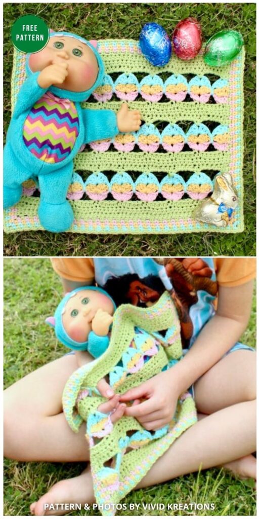 Egg Hunt Blanket Pattern - 12 Gorgeous Free Easter Blanket Crochet Patterns
