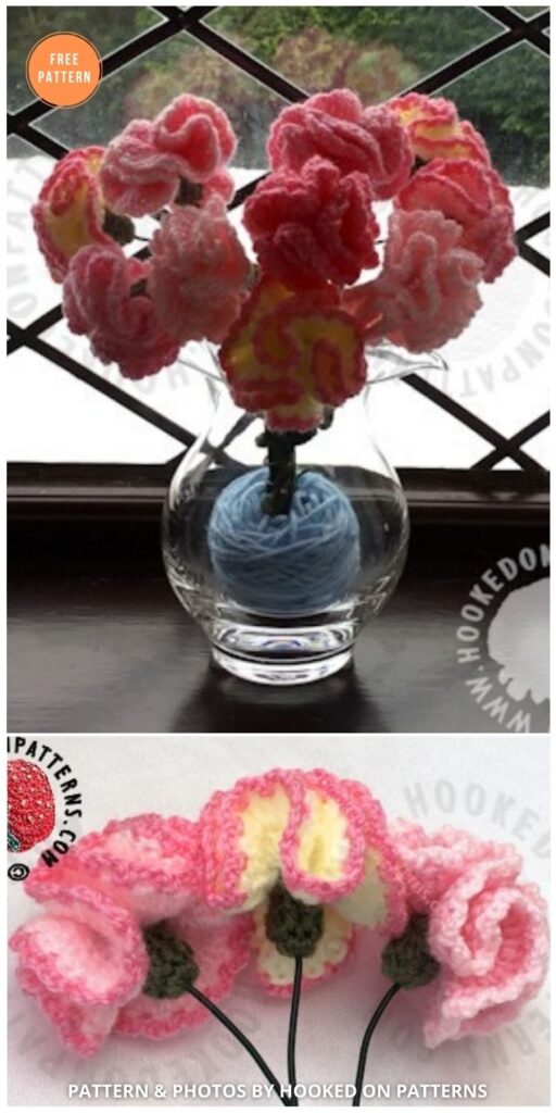 Free Crochet Flowers Pattern For Carnations - 12 Beautiful Spring Flower Crochet Patterns