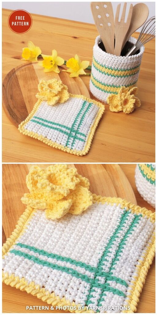 Lily Sugar 'n Cream Springtime Accessories - 14 Free Spring Daffodils Crochet Pattern Ideas
