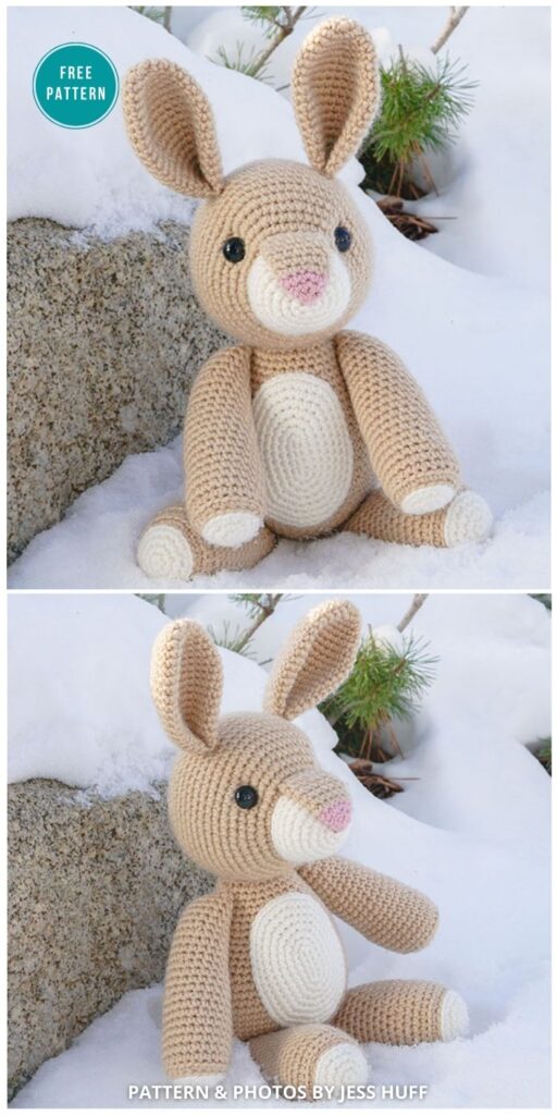 Rose The Rabbit Free Amigurumi Pattern - 16 Free Amigurumi Bunny Toy Crochet Patterns