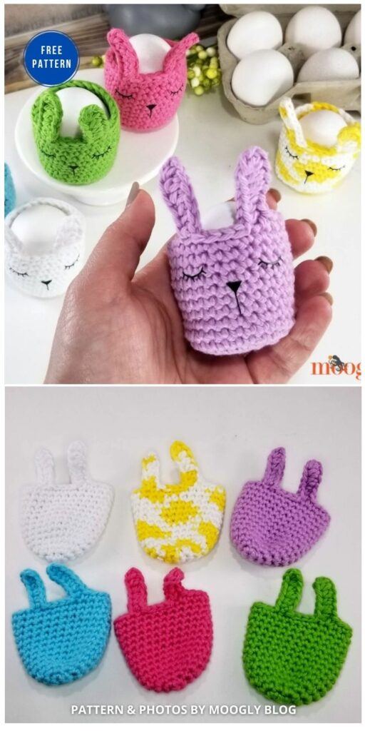 Sleepy Bunny Egg Cozy - 12 Easy Easter Egg Warmer Crochet Patterns