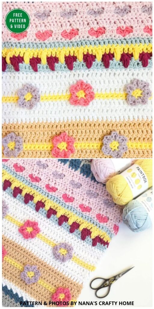 Spring Rhapsody Blanket CAL Part 3 Free Crochet Pattern - 12 Gorgeous Free Easter Blanket Crochet Patterns