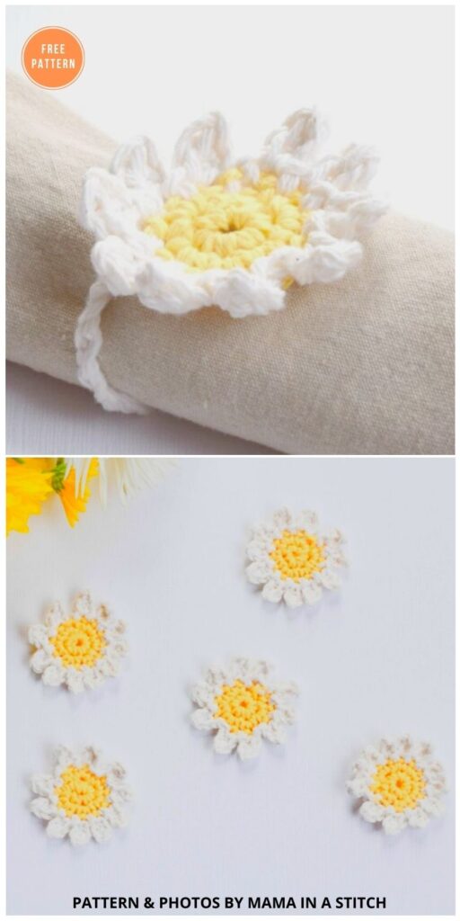 Sweet Daisies &ndash; Free Flower Crochet Pattern - 12 Beautiful Spring Flower Crochet Patterns