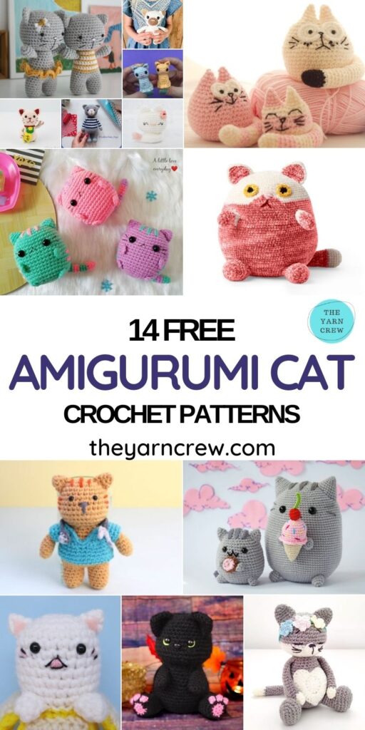 14 Free Amigurumi Cat Crochet Patterns - PIN1