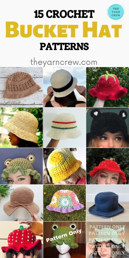 15 Crochet Bucket Hat Patterns - PIN2