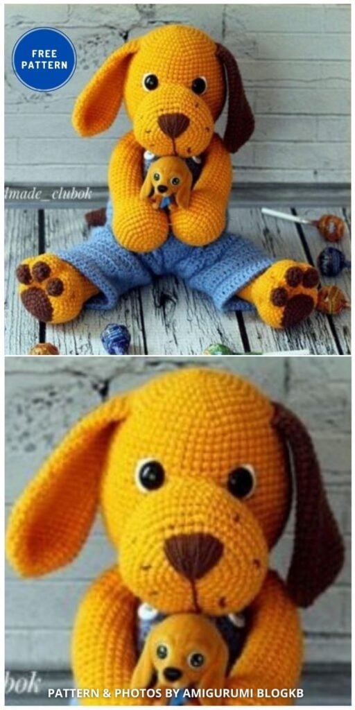 Crochet Big Cute Dog Amigurumi - 17 Free Amigurumi Dog Crochet Patterns