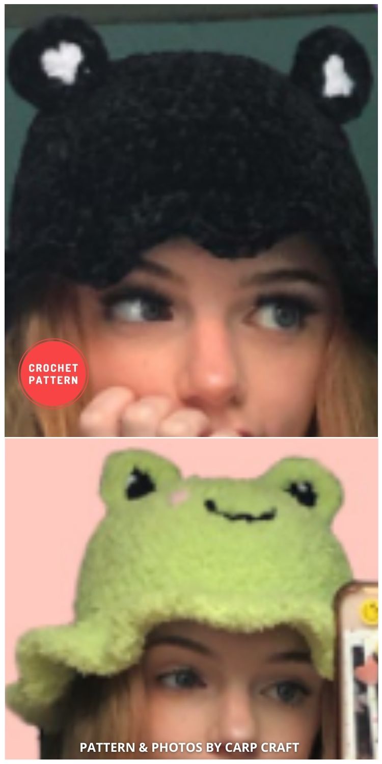 Froggy And Bear Bucket Hats - 15 Easy Crochet Bucket Hat Patterns For Summer