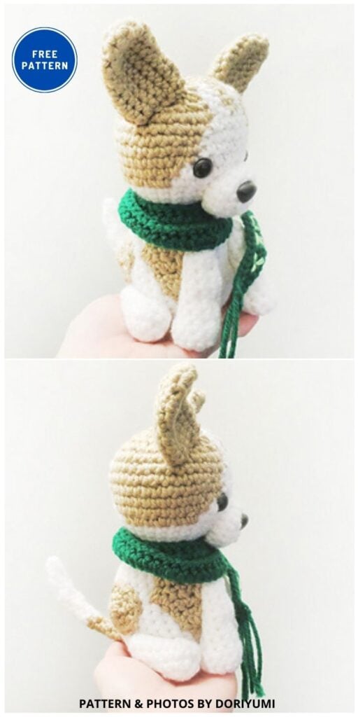 Lucky, The Chihuahua Dog - 17 Free Amigurumi Dog Crochet Patterns