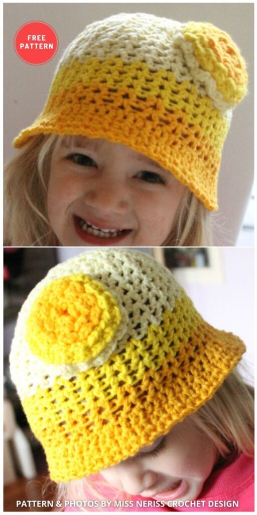 Scheepjes Bucketful of Sunshine Hat - 15 Easy Crochet Bucket Hat Patterns For Summer
