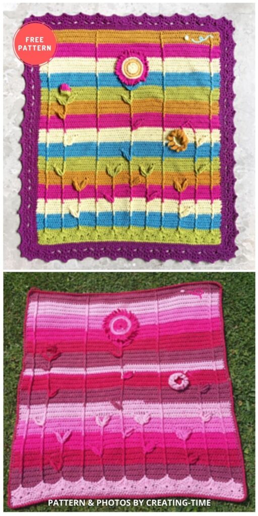 Sunflower Baby Blanket - 8 Free Summer Sunflower Blanket & Afghan Crochet Patterns