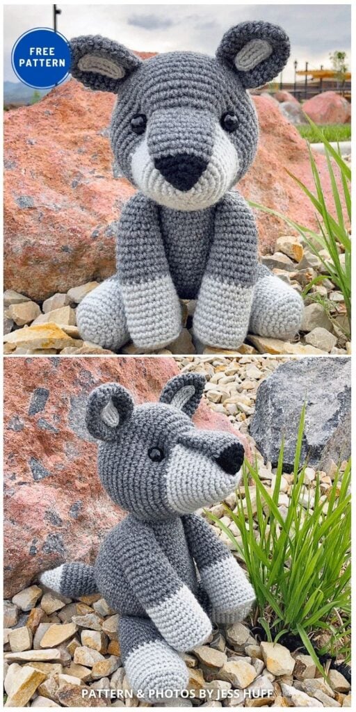 Walter The Wolf Free Amigurumi - 17 Free Amigurumi Dog Crochet Patterns