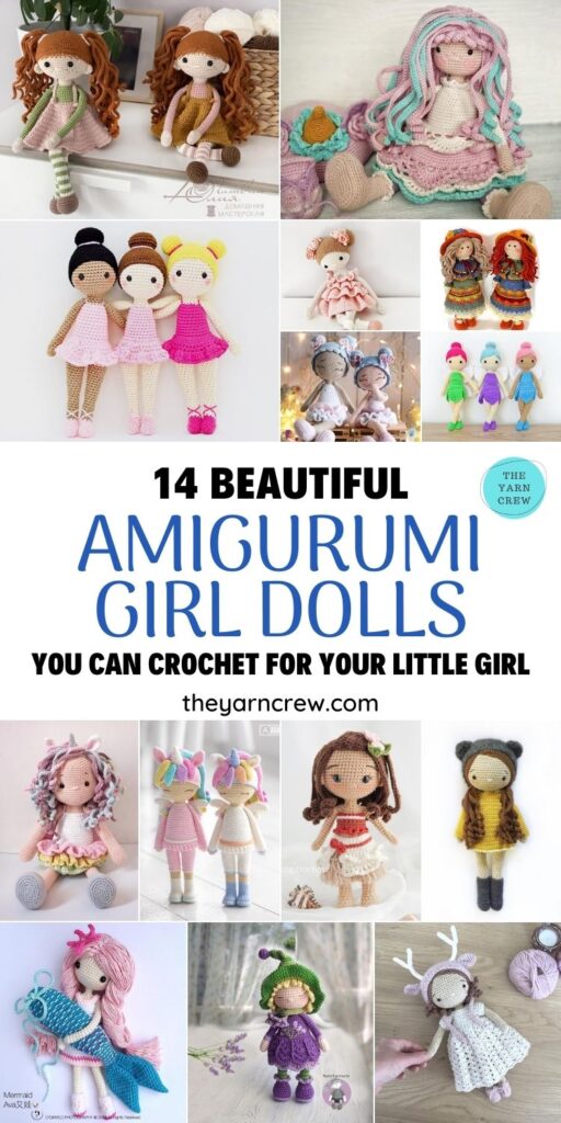 14 Beautiful Amigurumi Girl Dolls You Can Crochet For Your Little Girl FB POSTER PIN 1