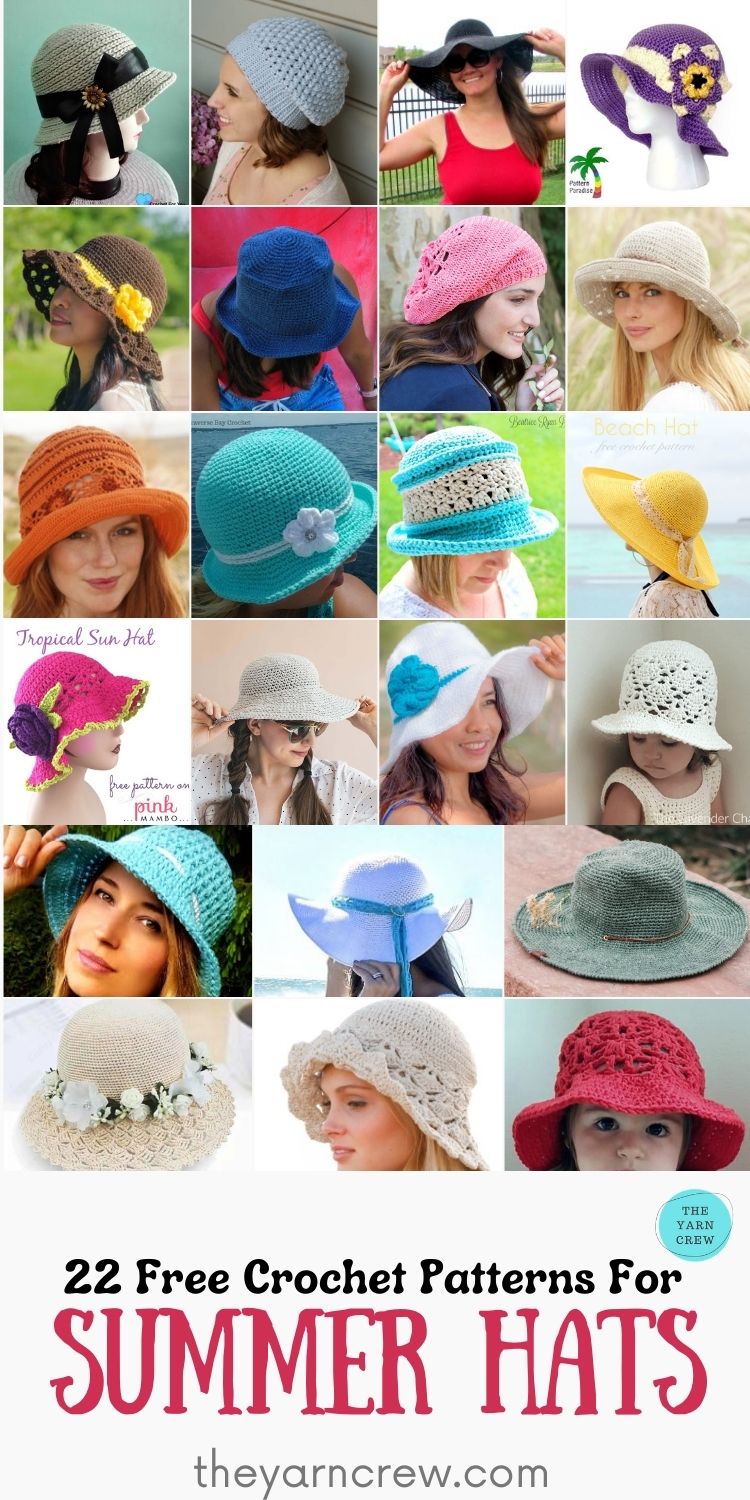 22 Free Crochet Summer Hats To Make In 2021 The Yarn Crew