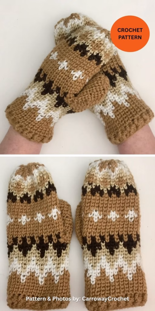 Bernie's Mittens Crochet Pattern - The Yarn Crew