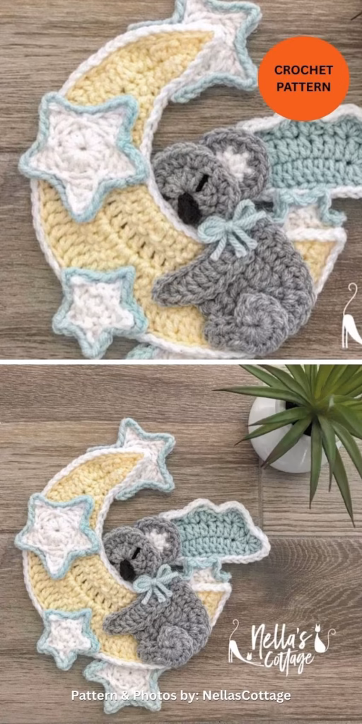 Crochet Moon and Koala - 12 Super Cute Crochet Animal Applique Patterns