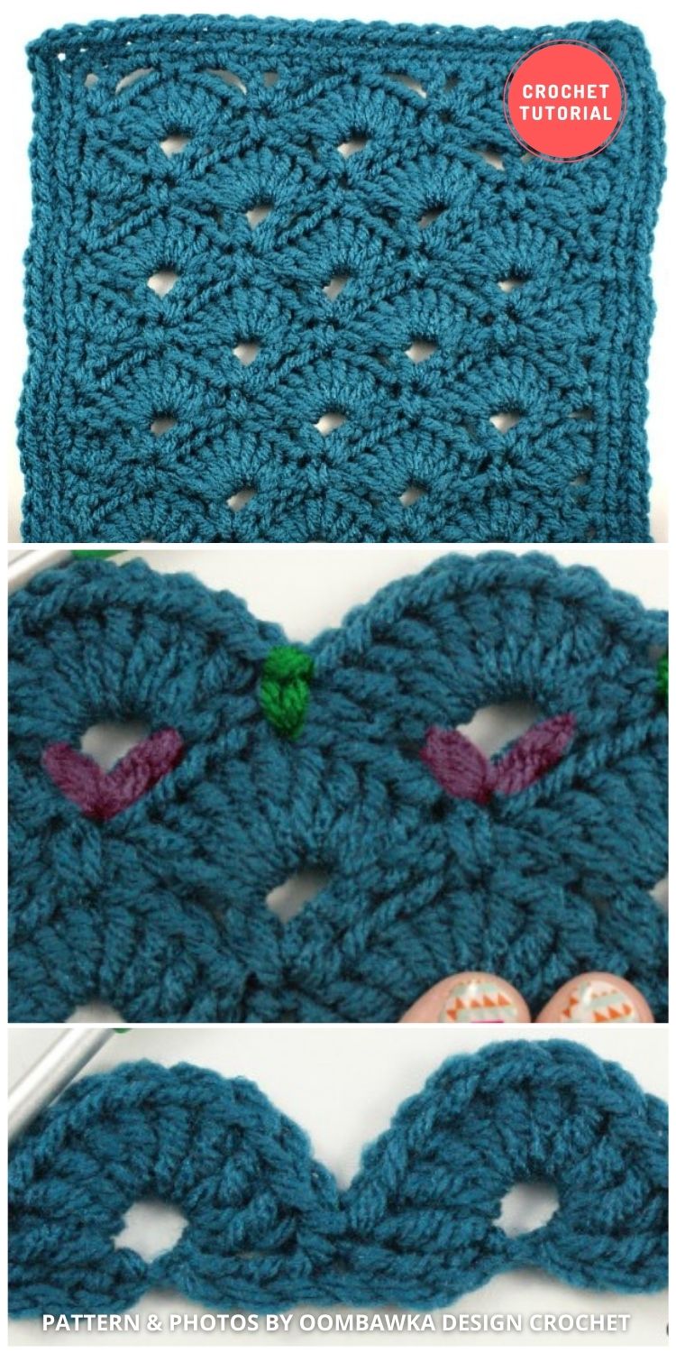 Fan And V Stitch - 12 Different Crochet V Stitch Pattern Variations For Blankets
