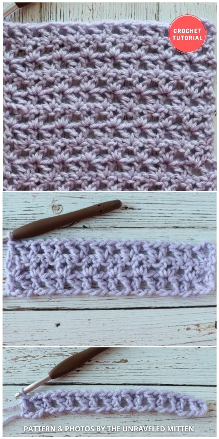 _Offset V-Stitch Crochet Tutorial - 12 Different Crochet V Stitch Pattern Variations For Blankets