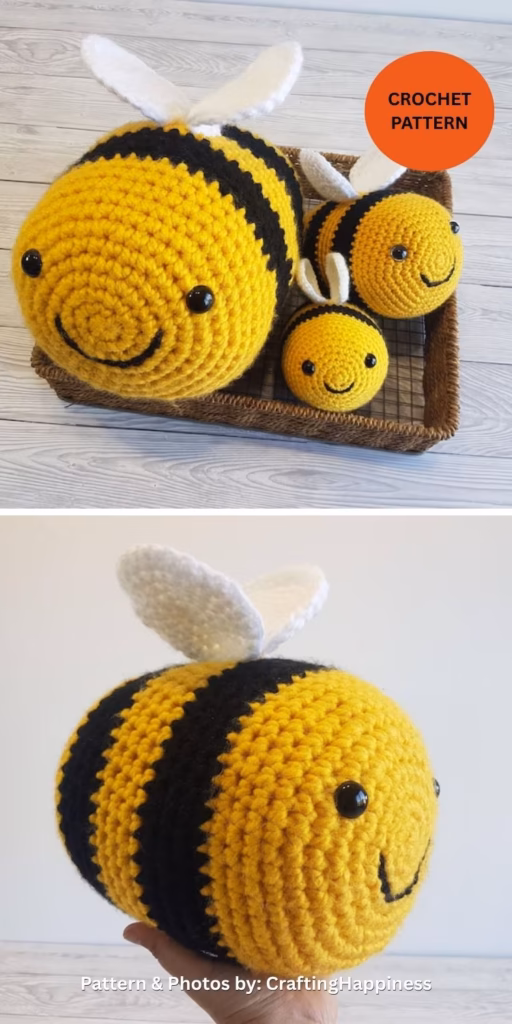 Tiktok Bee Crochet Pattern - 15 Cute & Easy Amigurumi Bee Crochet Patterns