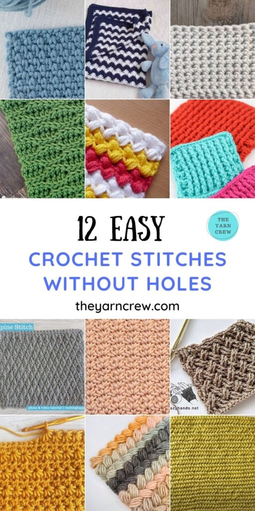12 Easy Crochet Stitches Without Holes PIN 1