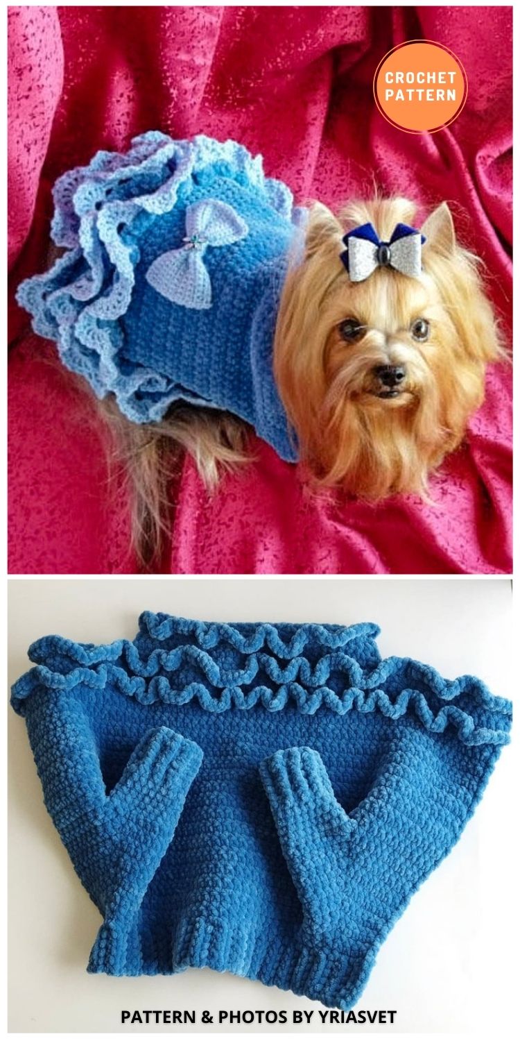 Adorable Dog Coat - 12 Awesome Crochet Dog Sweaters For All Sizes