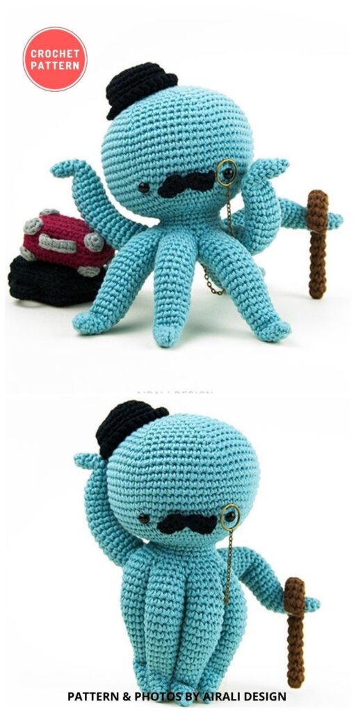 Ernest the amigurumi Octopus - 11 Amigurumi Octopus Toys Crochet Patterns For Babies PIN