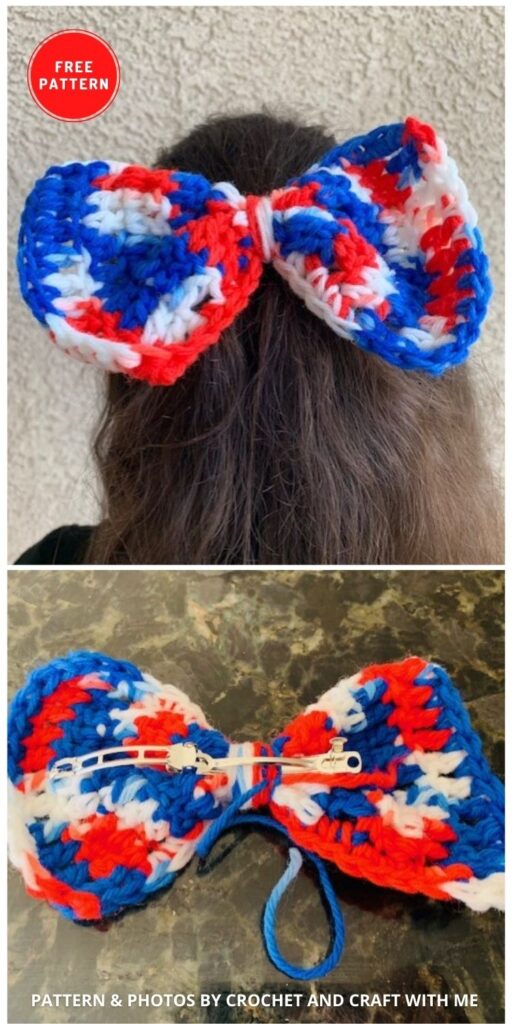Fourth of July Hair Bows - 11 Free 4th of July Crochet Baby Props