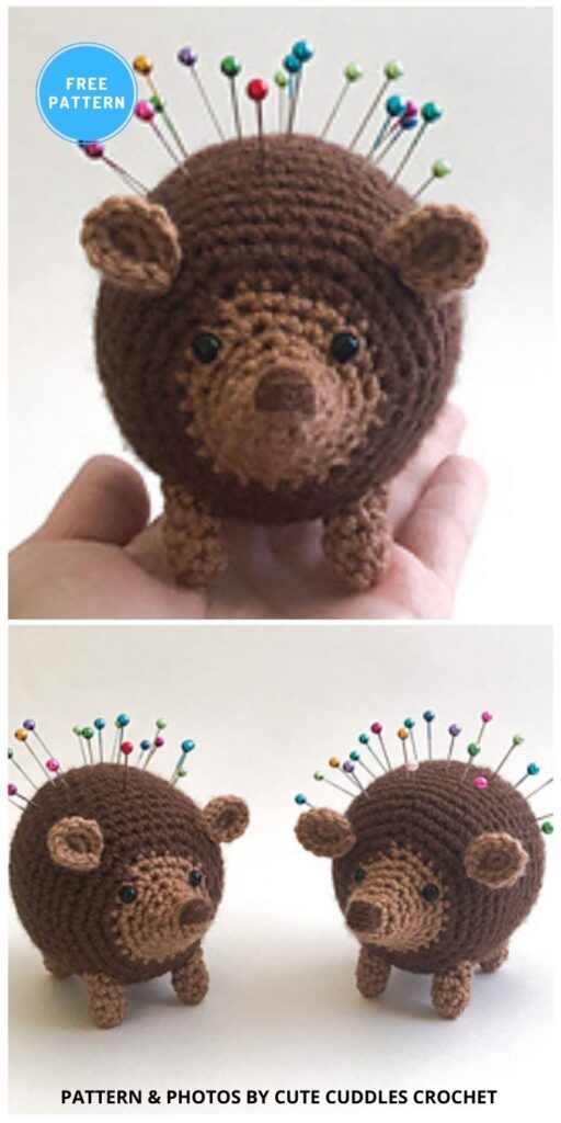 Henrietta the Hedgehog - 10 Free Crochet Hedgehogs Easy Amigurumi Patterns PIN