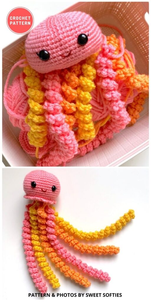 Juniper the Jellyfish Amigurumi Doll - 11 Amigurumi Octopus Toys Crochet Patterns For Babies PIN