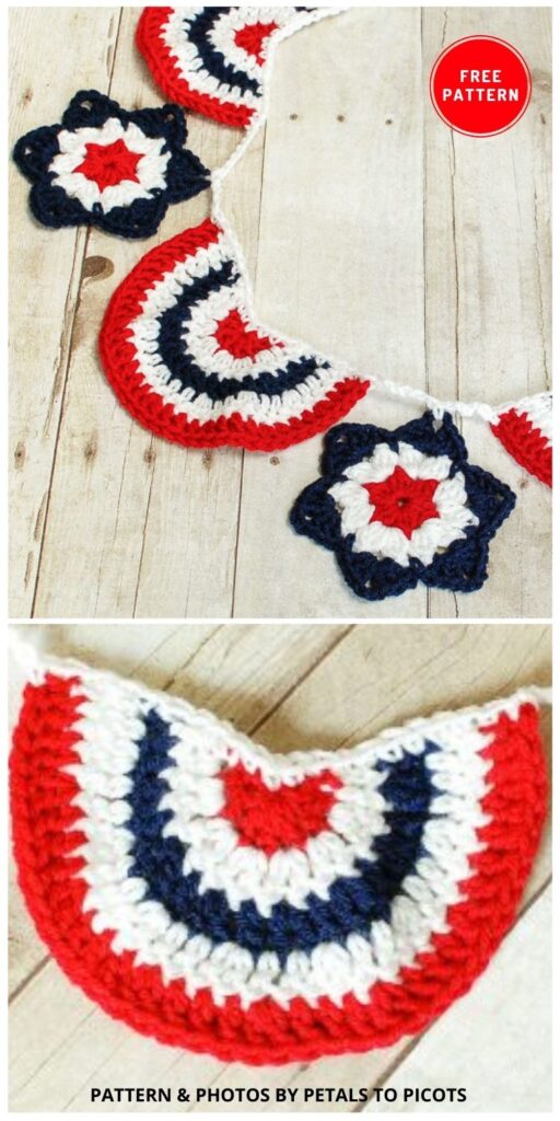 Star Spangled Banner - 12 Easy Crochet 4th of July Party Decorations Patterns