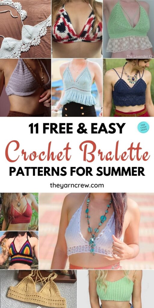 11 Free & Easy Crochet Bralette Patterns For Summer PIN 1