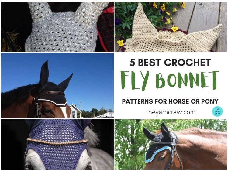 5 Best Crochet Fly Bonnet Patterns For Horse Or Pony FB POSTER